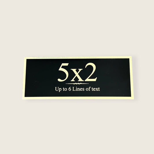 5x2 black and gold plate
