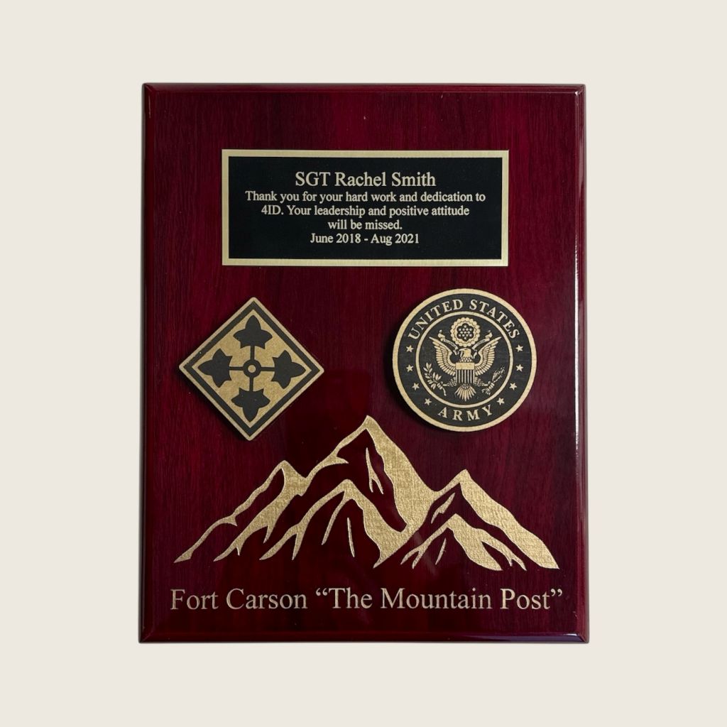 Portrait Engraved Mountain Plaque- 8"x 10"
