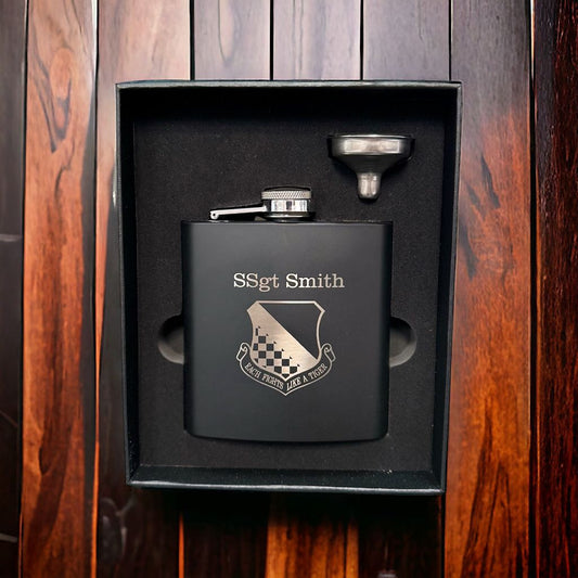 black metal flask display 2