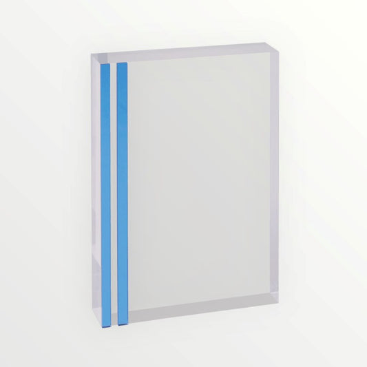 rectangle blue award blank display