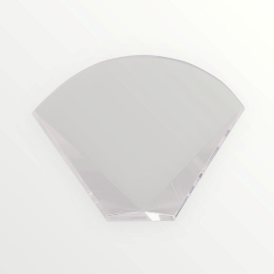 crystal facet fan award blank