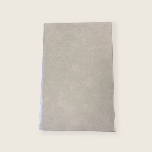 gray leatherette journal blank display