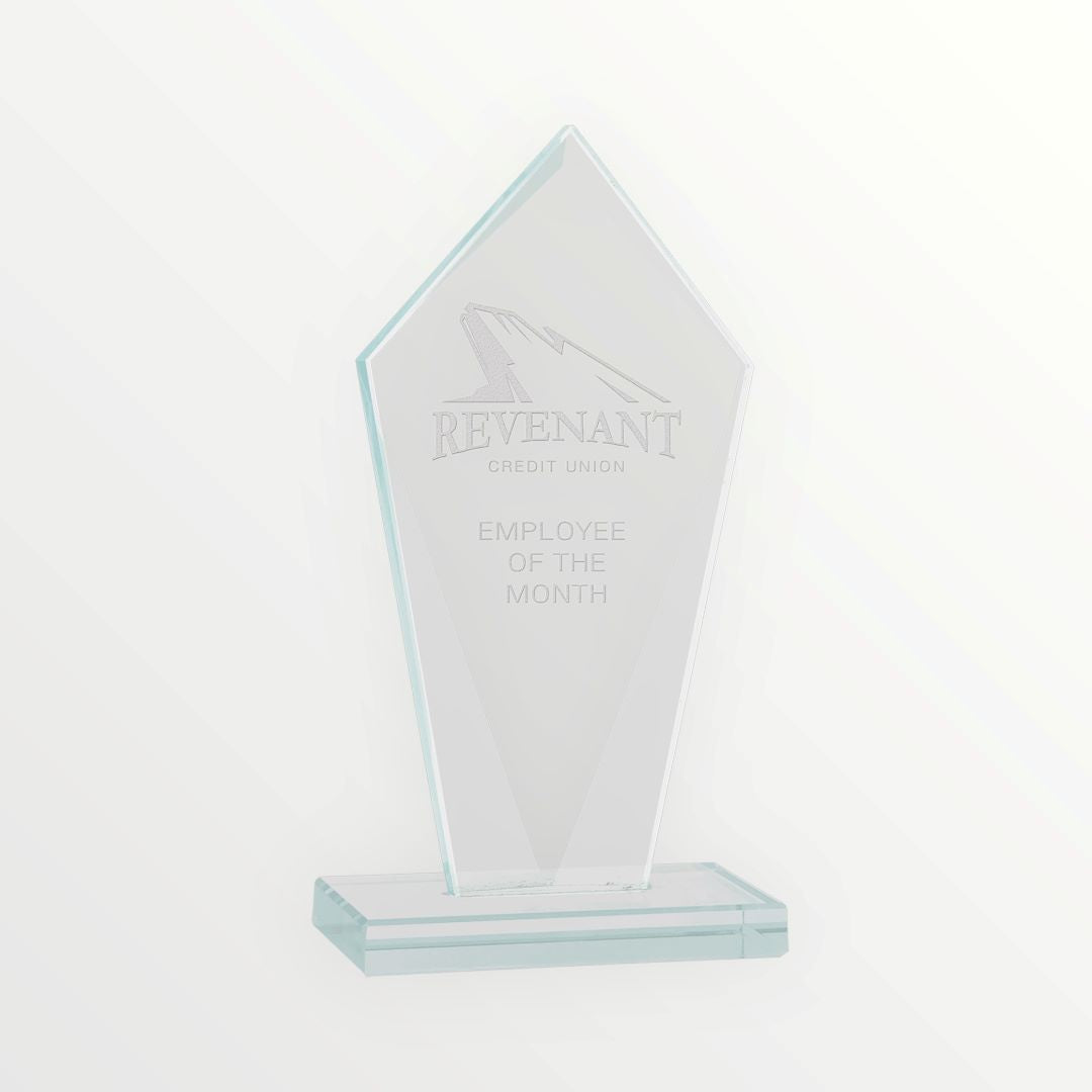 medium jade glass award engraved