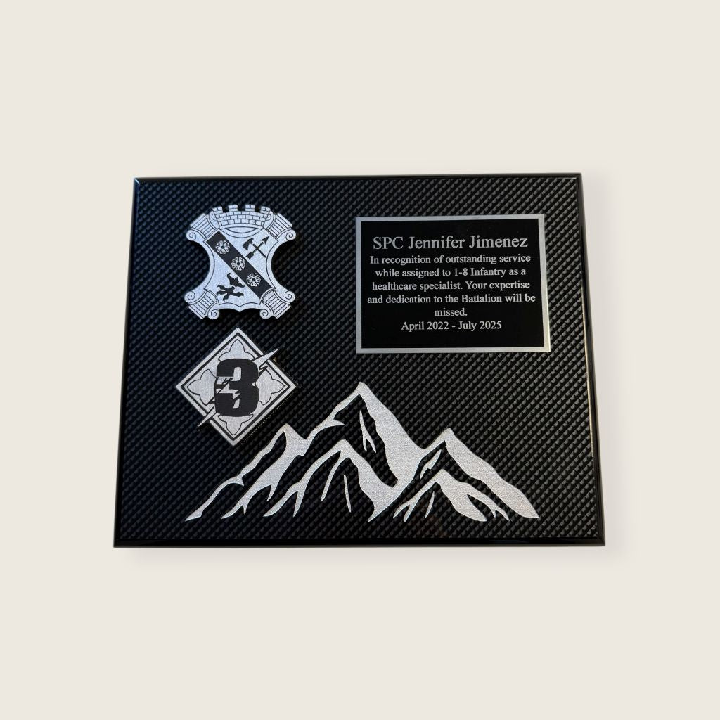 Landscape Engraved Mountain Plaque- 8"x 10"