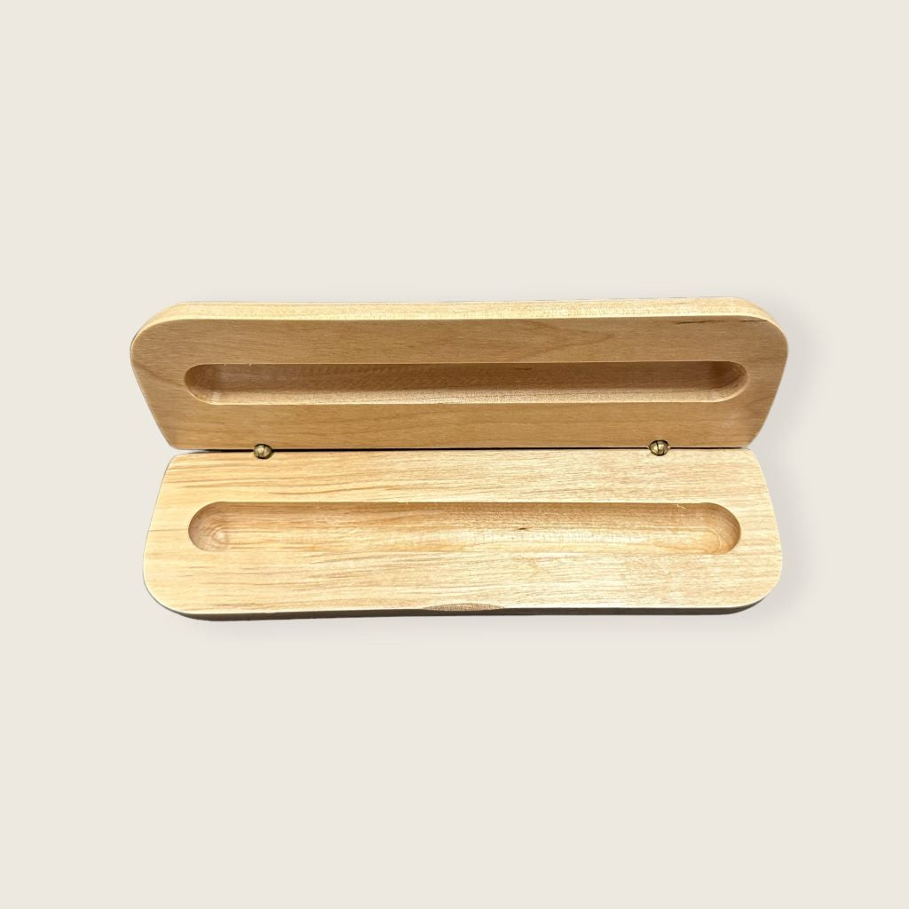 Inside of the maple pen case