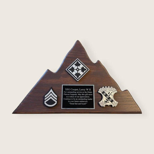 Mountain Plaque - Dark Pine