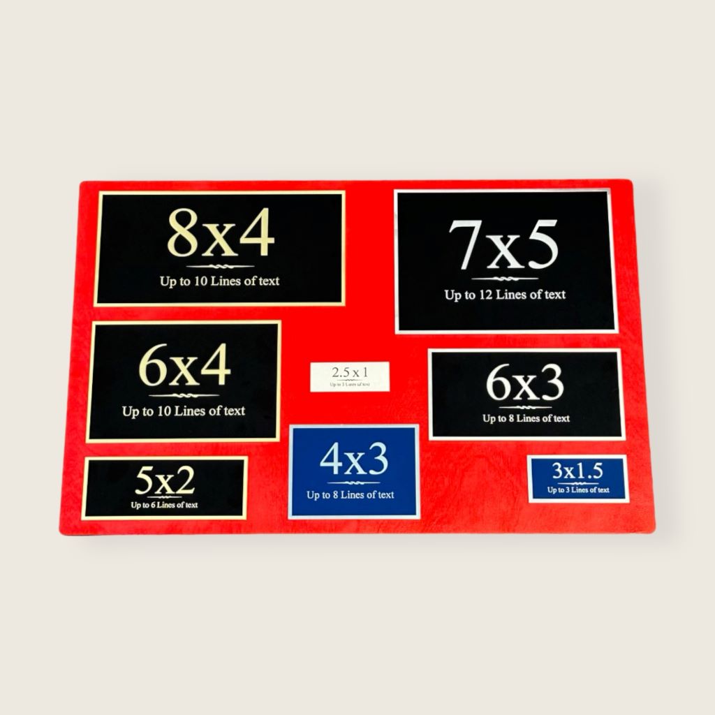 different plate sizes