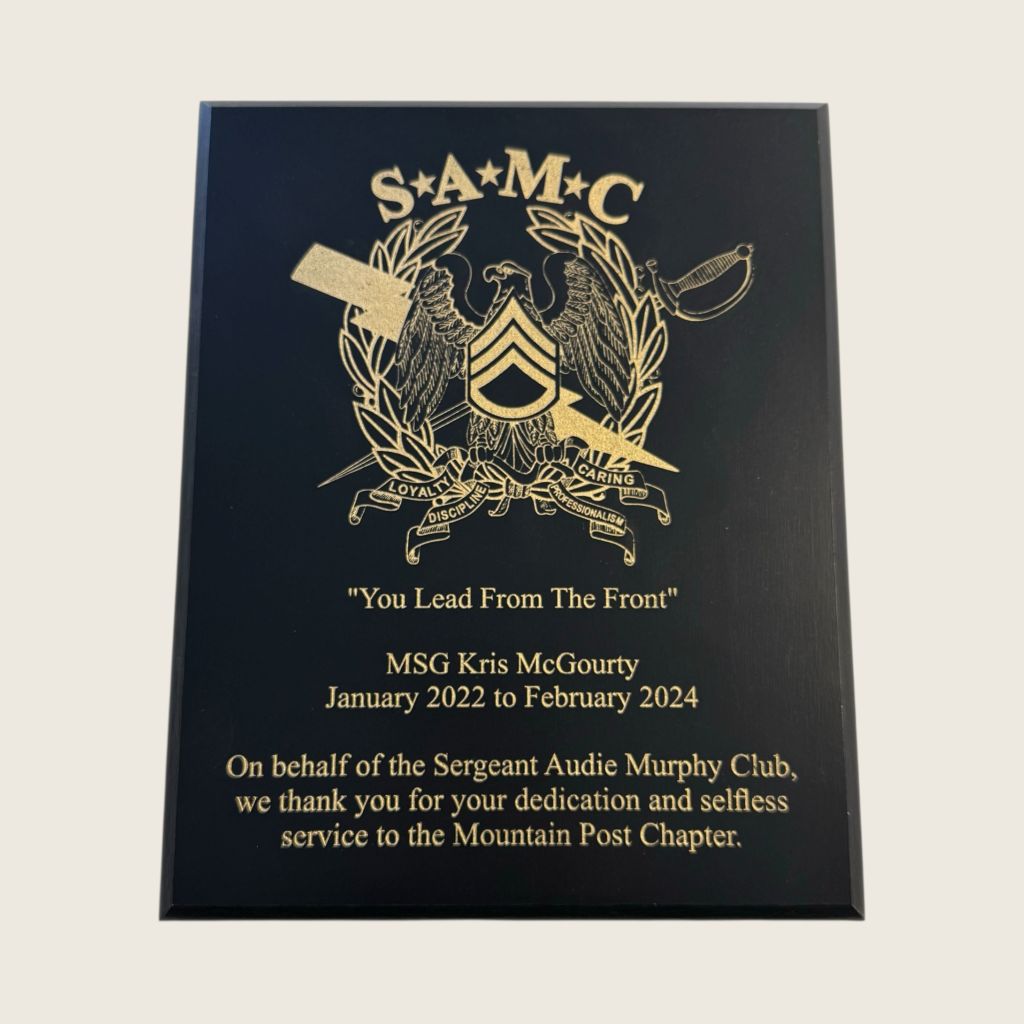 engraved plaque