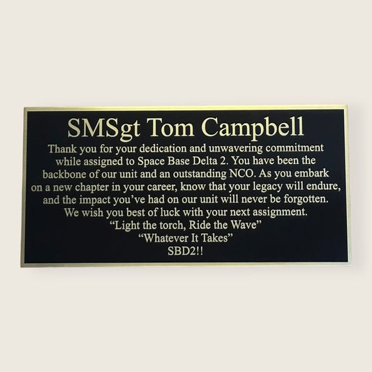 8"x4" Engraved Plate