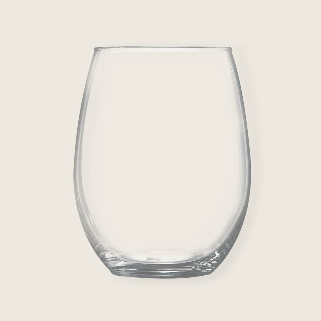 stemless wine glass