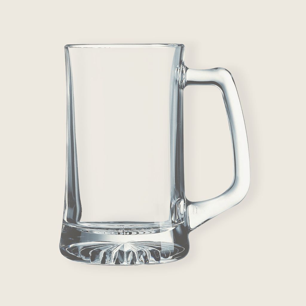 large beer mug display