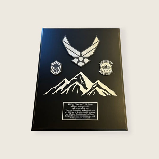 Airforce Wings Plaque w/ Mountains