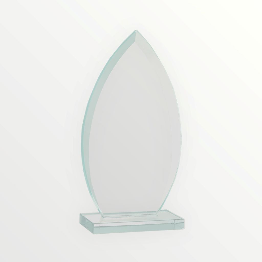 oval jade glass award blank display