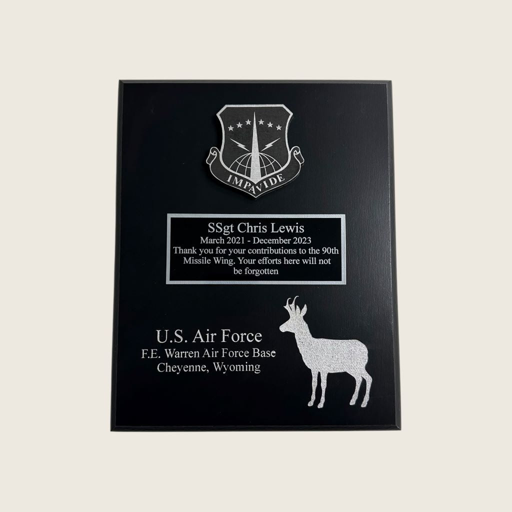 Engraved Pronghorn Buck Plaque - 8"x 10"