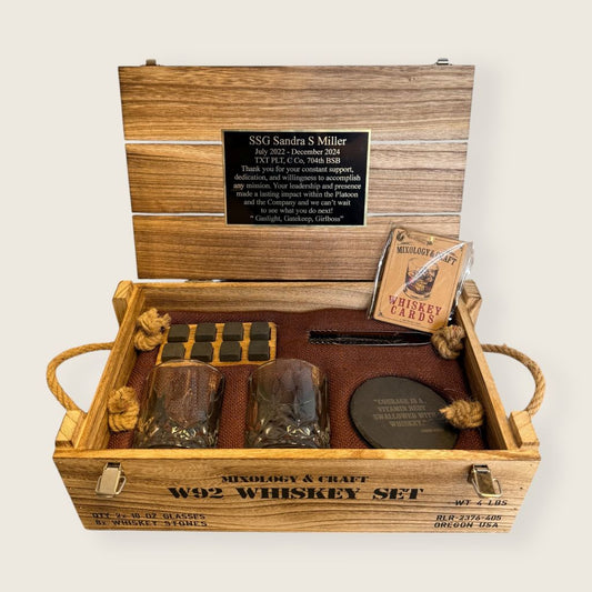 whiskey box set inside